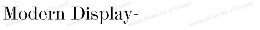 Modern Display字体转换
